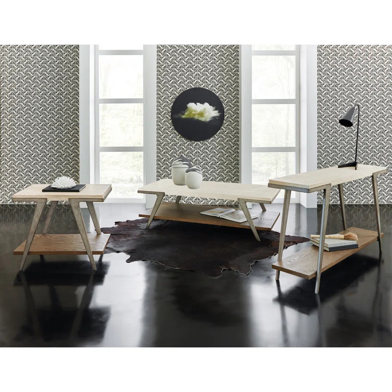 Commerce And Market Marble Top End Table