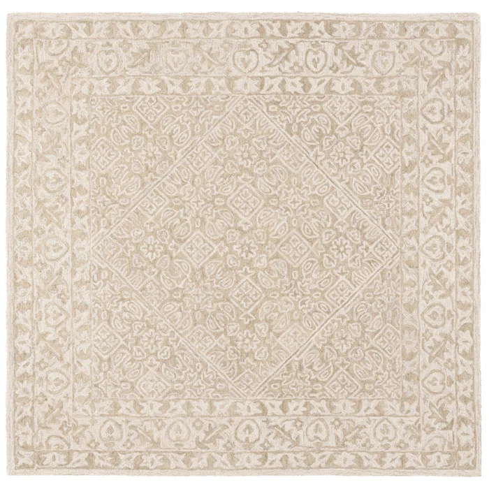 Safavieh Dip Dye Hand Tufted Wool/Cotton Oriental Rug in Sage/Ivory