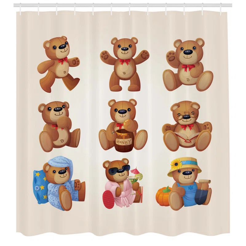 Ambesonne Shower Curtain with Hooks Included