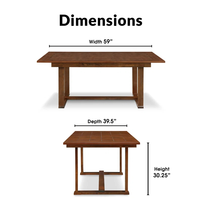 ClickDecor Wesley ClickDecor Wesley Extendable Dining Table
