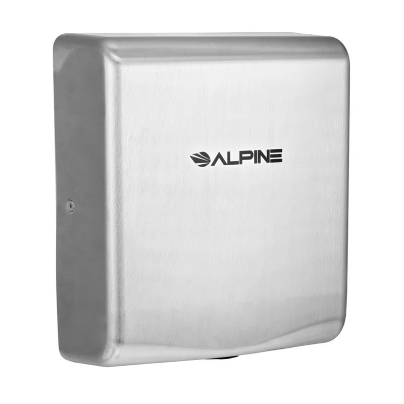 Alpine Industries Willow Commercial Stainless Steel High Speed Automatic Electric Hand Dryer with Wall Guard