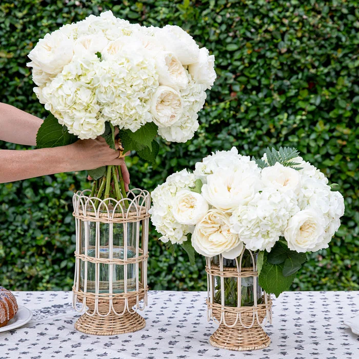 Juliska Provence Rattan Hurricane - Whitewash