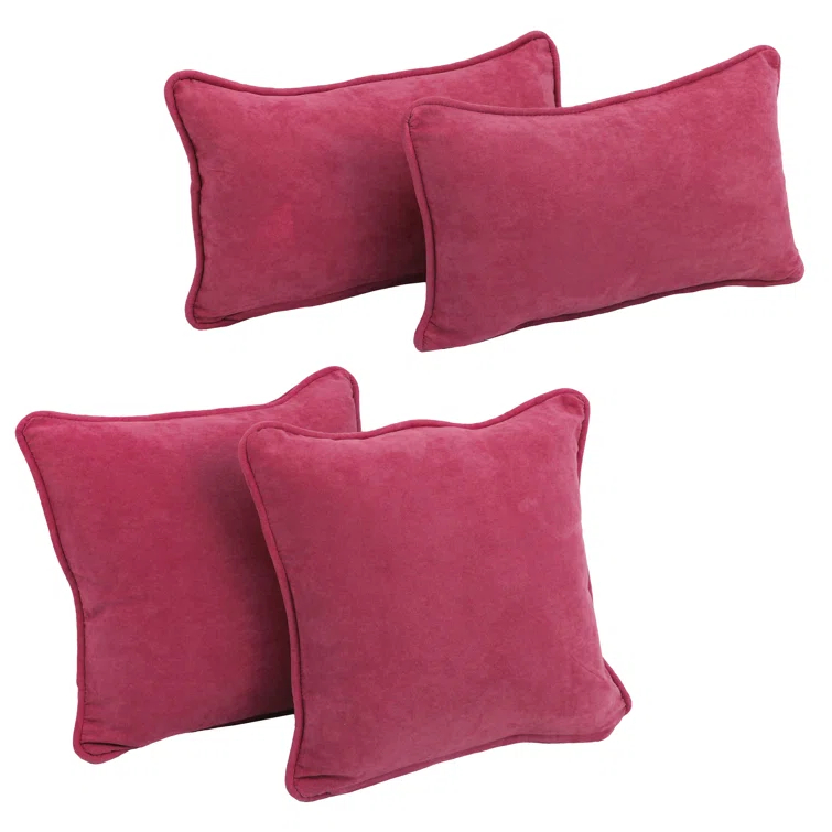 Blazing Needles Microsuede Reversible Throw Pillow