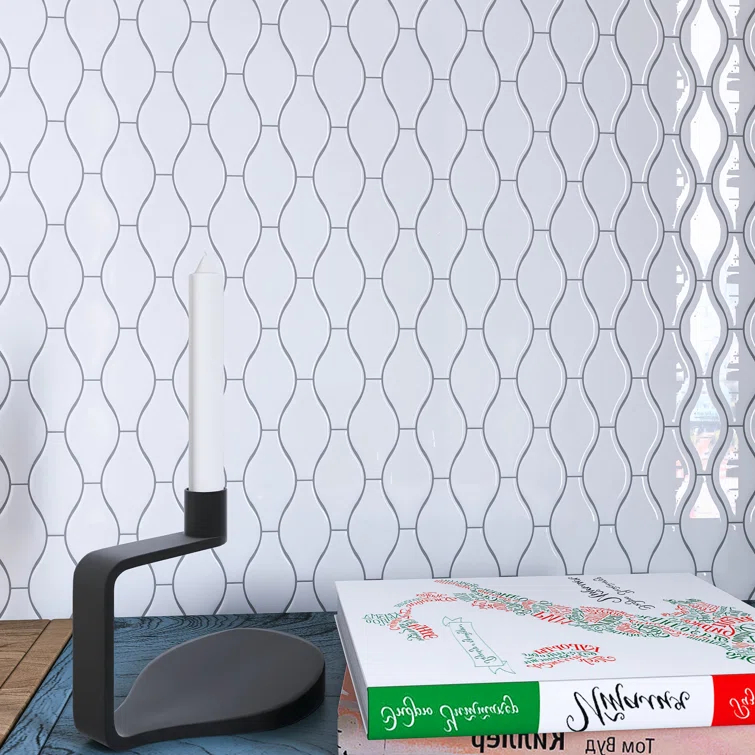 Supreme Tile Handmade 12.01 in. x 9.65 in. Geometric Glossy Porcelain Mosaic Wall and Floor Tile