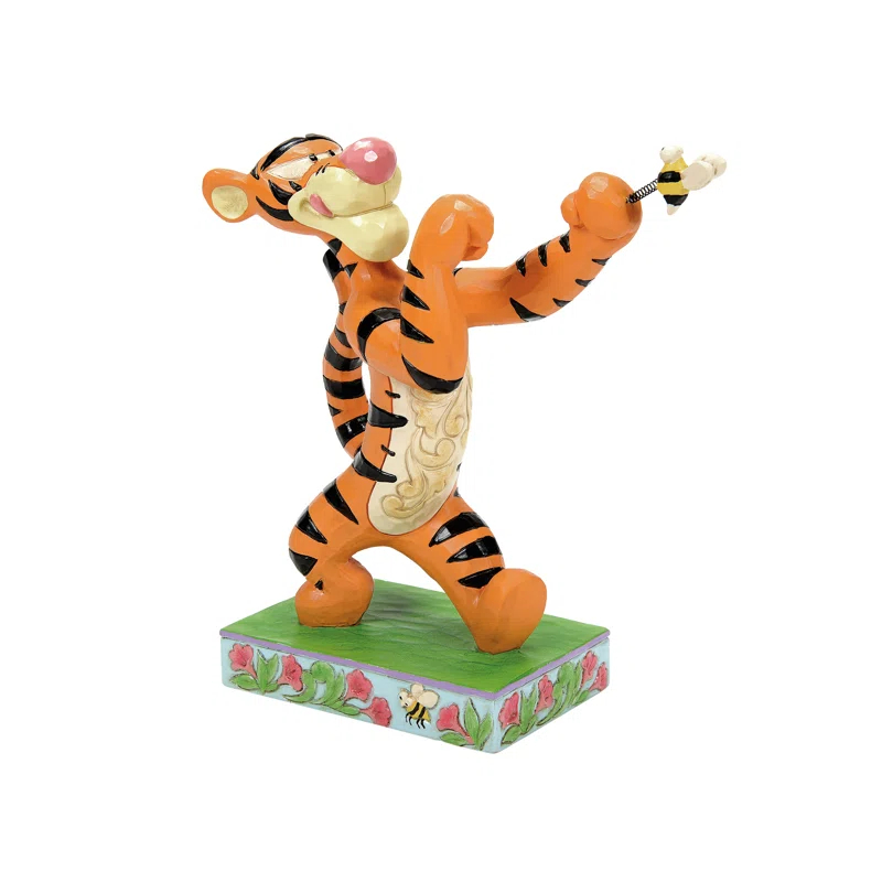 Jim Shore Disney Traditions Jim Shore Winnie the Pooh Tigger Fighting Bee Figurine 5.5in H