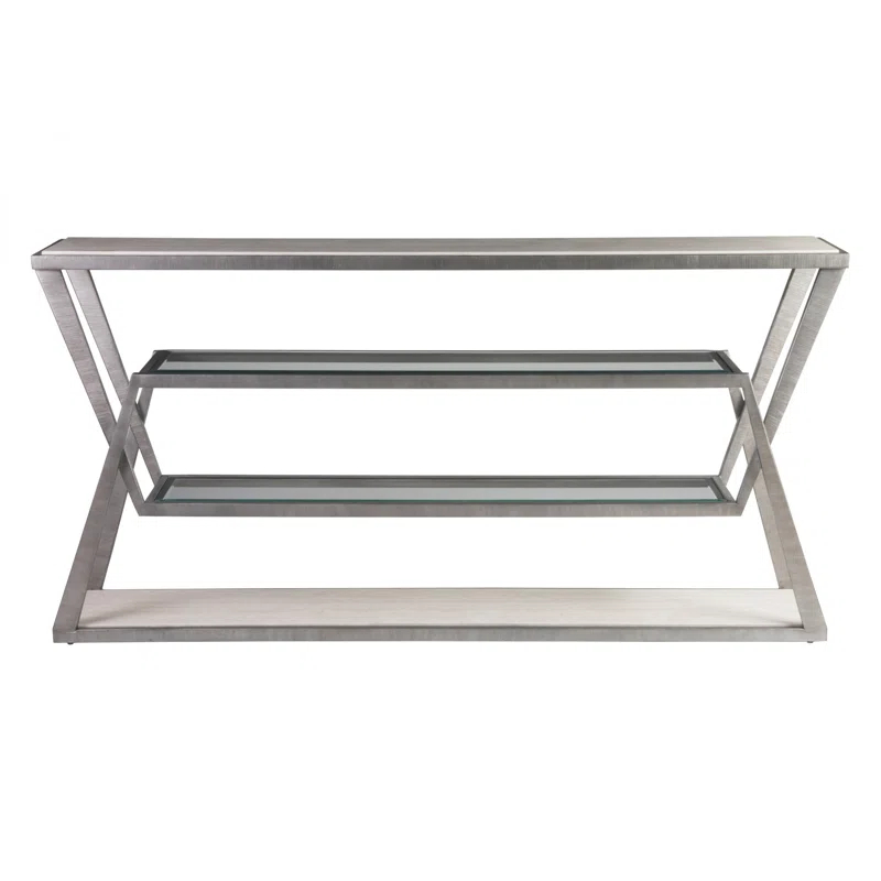 Artistica Home Signature Designs Adamo Silver Gray Console