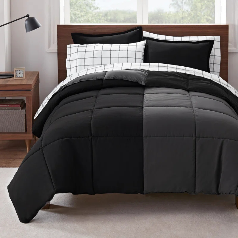 Serta Serta Simply Clean Microfiber Reversible 7 Piece Comforter Set
