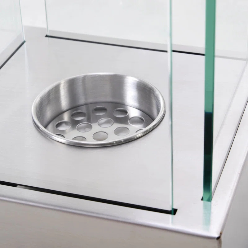 Metal Bio-Ethanol Tabletop Fireplace with Flame Guard