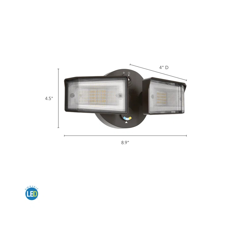 Lithonia Lighting 2 - Head Hardwired Dusk to Dawn Outdoor Security Flood Light