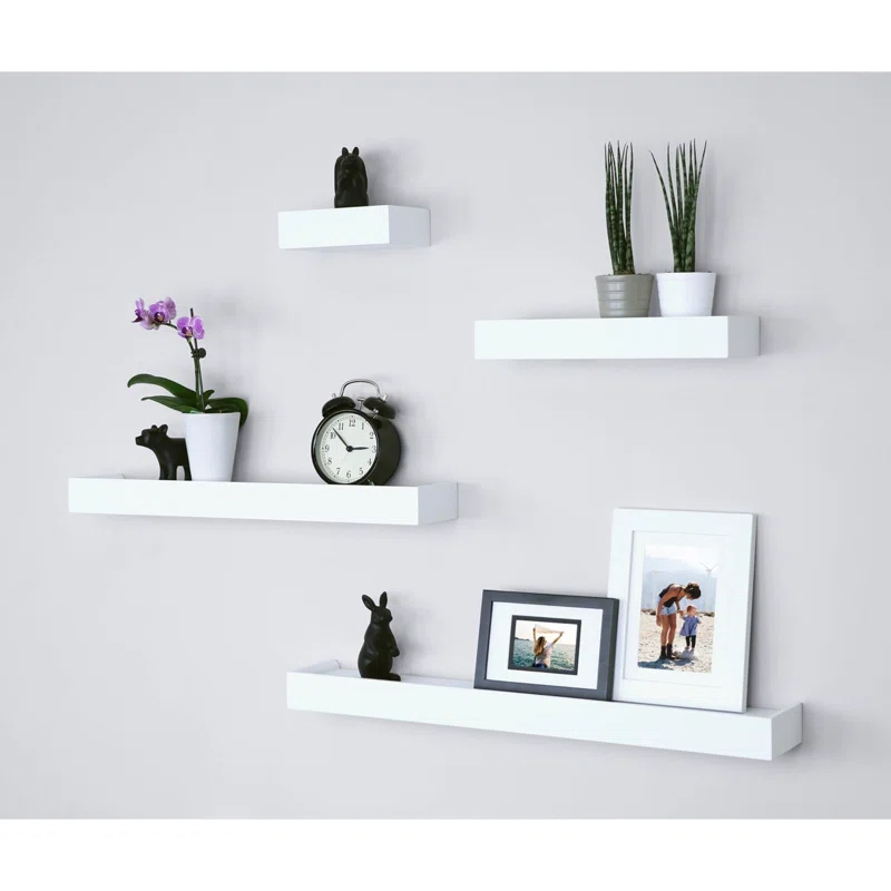Ballucci Array 4 Piece Floating Wall Shelves Set