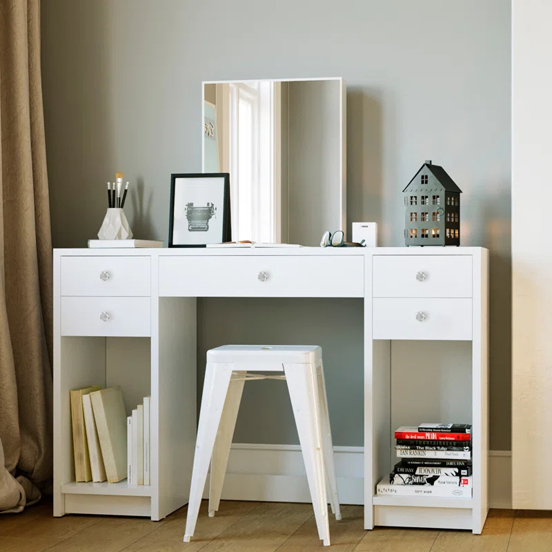 Boahaus LLC Boahaus Christina Large Modern Makeup Vanity Table
