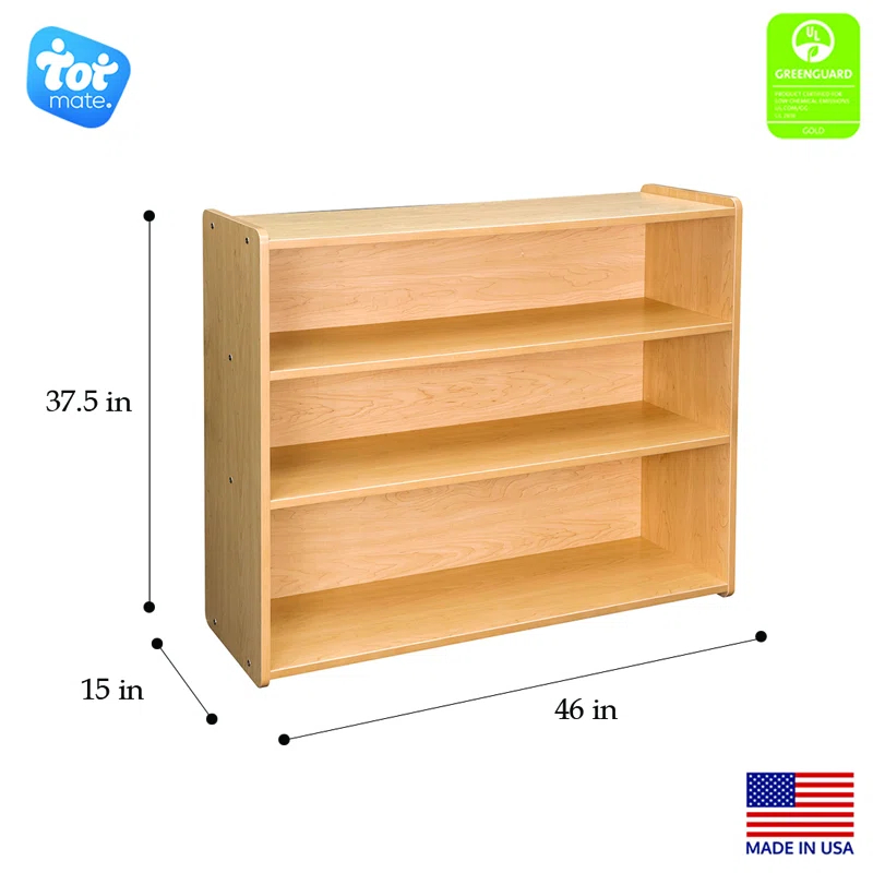 TotMate Tot Mate 3-Shelf Double Sided Classroom Storage Unit 46" W