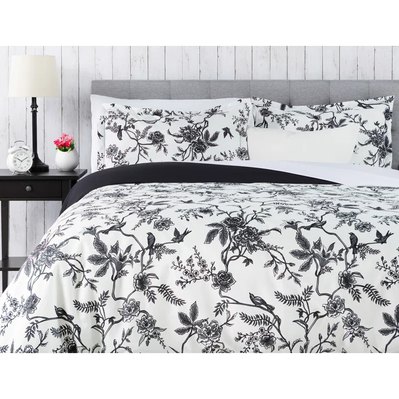 Chanasya Microfiber Reversible 3 Piece Duvet Cover Set