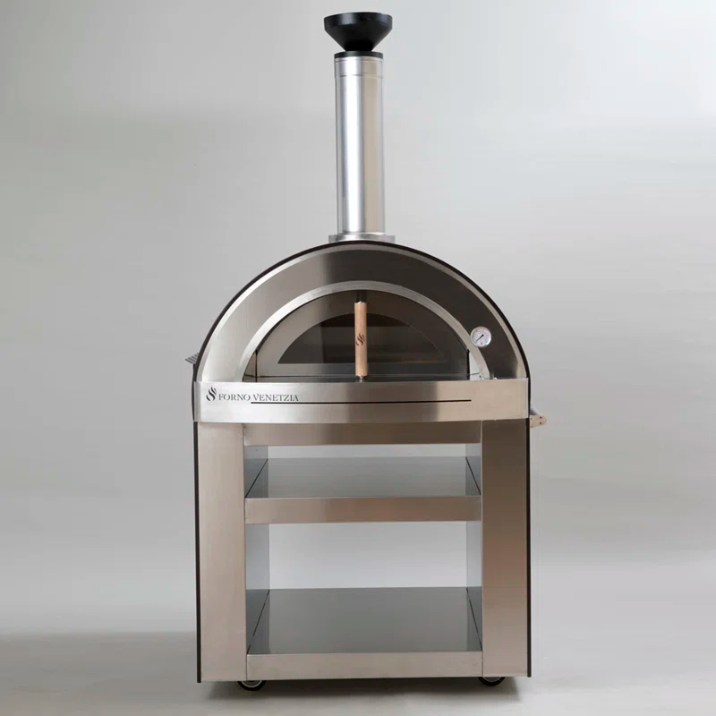 Forno Venetzia Forno Venetzia Torino Stainless Steel Free Standing Wood Burning Pizza Oven