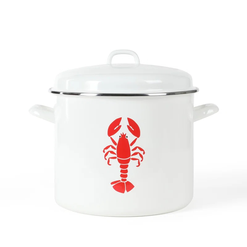 Martha Stewart Martha Stewart Thayer 16 qt Non-Stick Enamelware Stock Pot with Lid