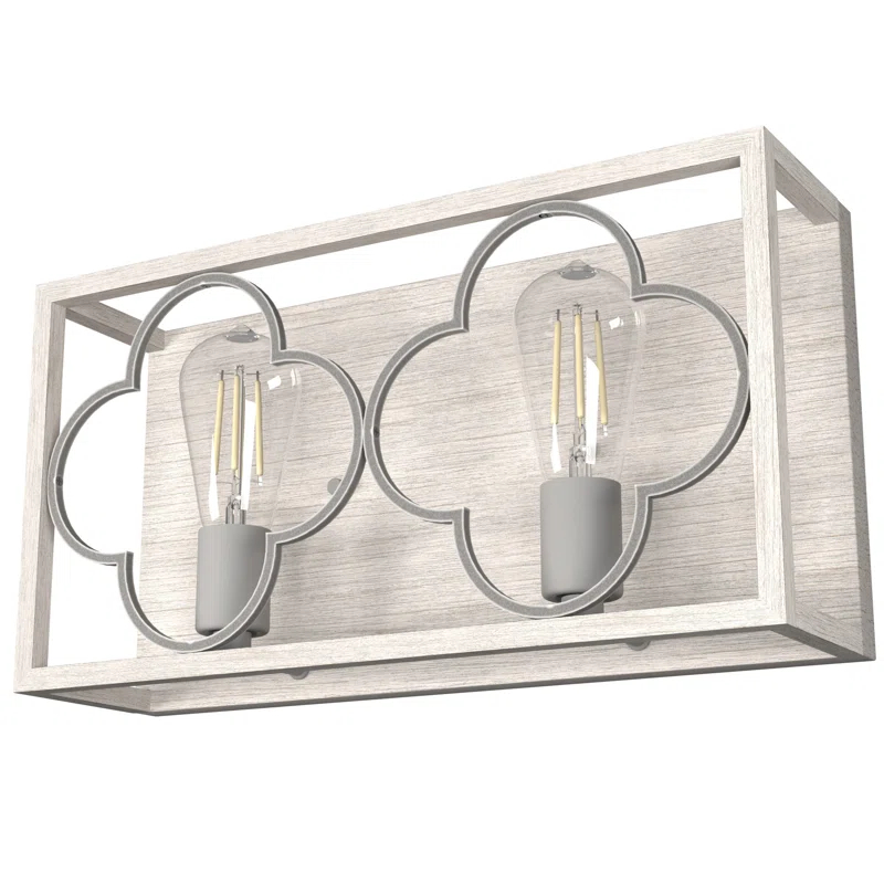 Hunter Fan Gablecrest 2 Light Flush Mount Bathroom Vanity Light Fixture