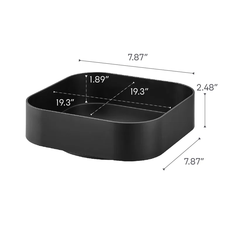 Yamazaki Home Yamazaki Home Rotating Storage Tray, ABS Plastic, Holds 8.8 Lbs
