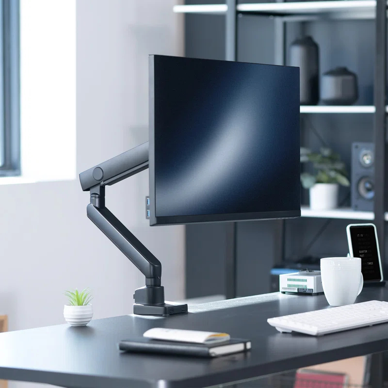 Vivo Mechanical Arm Single Monitor Desk Mount