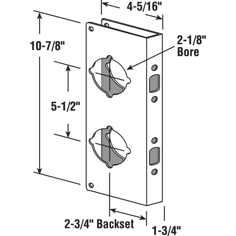 Prime-Line Lock and Door Reinforcement Plate (Single Pack)