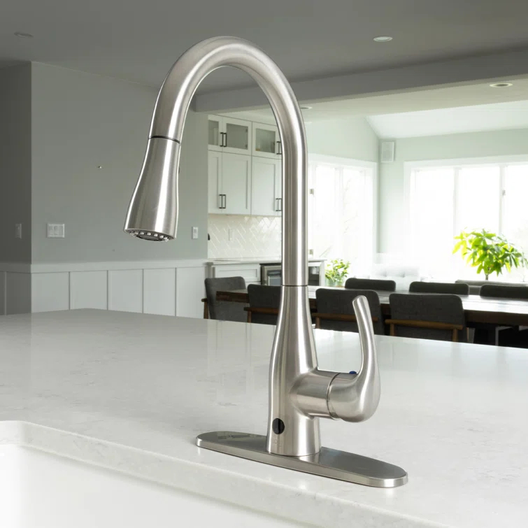 Bio Bidet by BEMIS Bio Bidet By BEMIS Pull Down Touchless Kitchen Faucet UP7000BN
