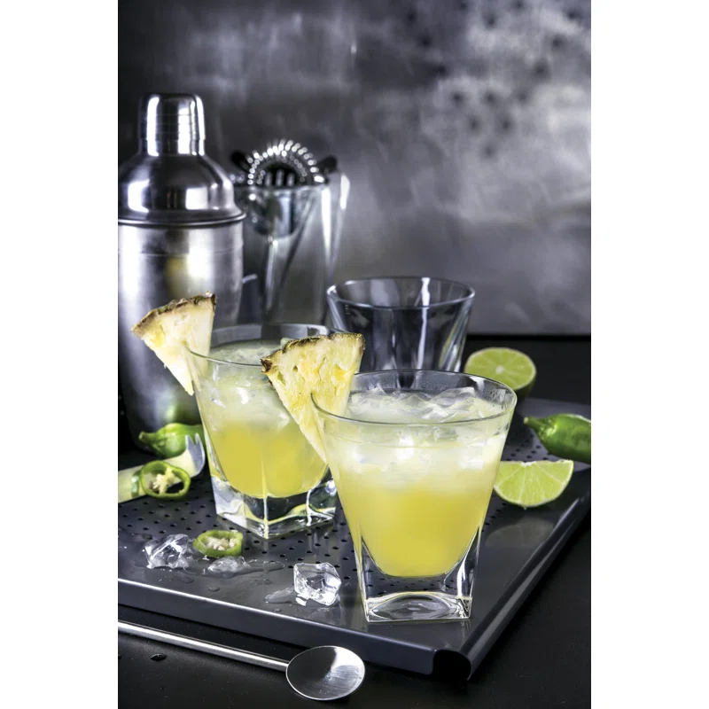 Lorren Home Trends Fusion 8oz. Crystal Whiskey Glass Set (Set of 6)