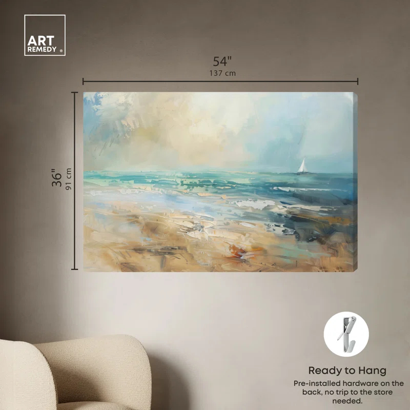 Art Remedy Beyond The Shore Beach Coastal Inspired Wall Art by Art Remedy
