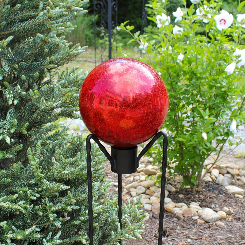 Madore Glass Abstract Gazing Ball