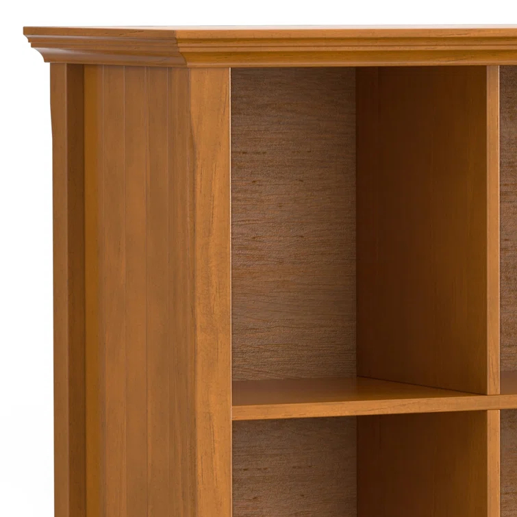 Simpli Home Acadian 57"W Solid Wood Storage Console Table
