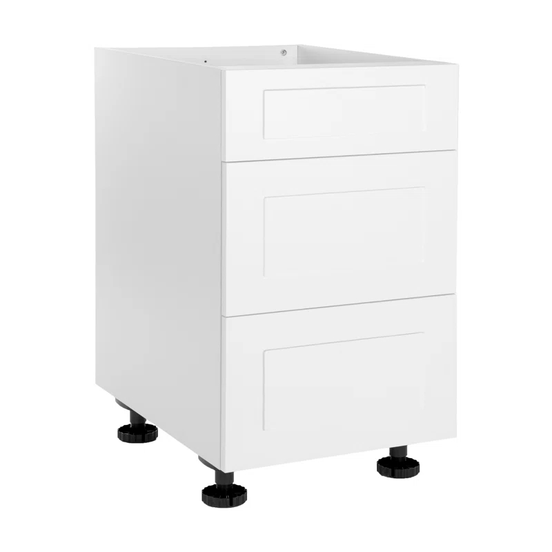 Cambridge Quick Assemble Modern Style With Soft Close, Shaker Base Kitchen Cabinet, 3 Drawer