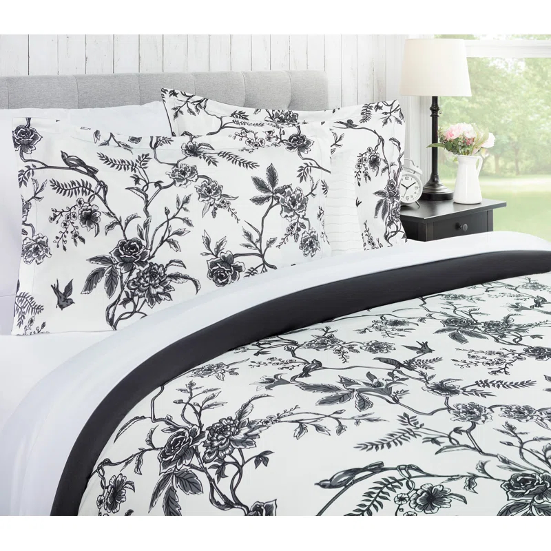 Chanasya Microfiber Reversible 3 Piece Duvet Cover Set