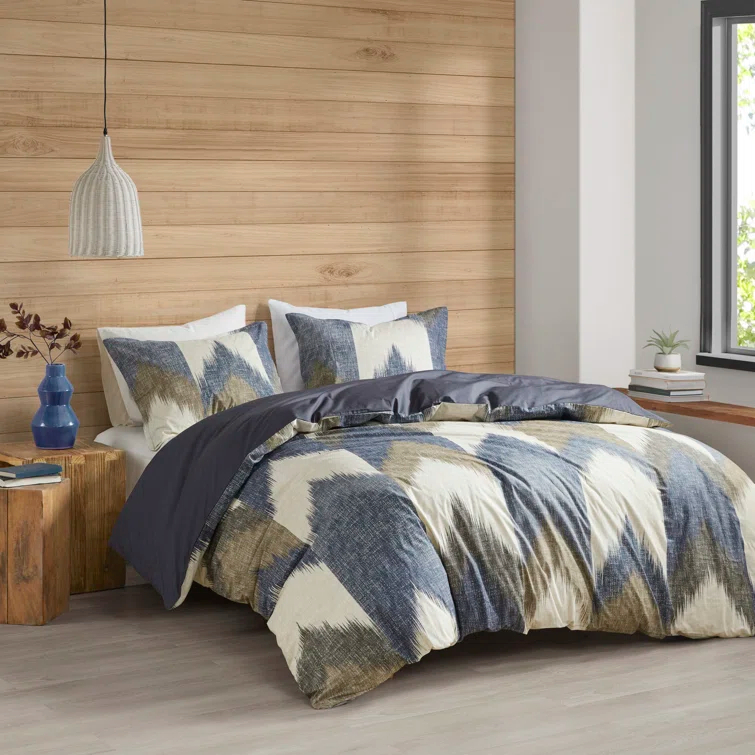 INK+IVY Alpine Printed Cotton Duvet Cover Set