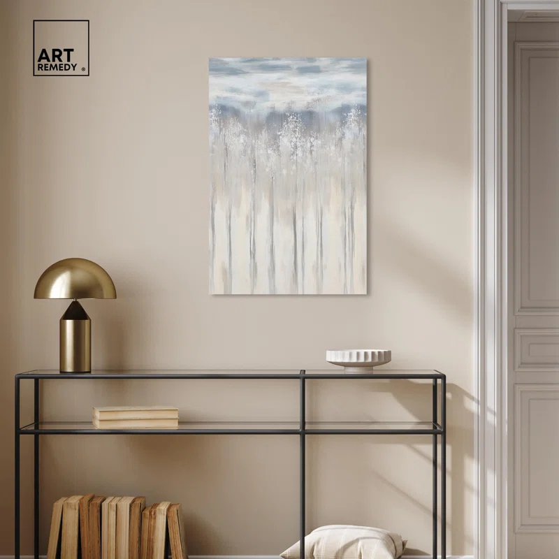 Art Remedy Scratched Sepia Canvas Minimalist Abstract by Art Remedy
