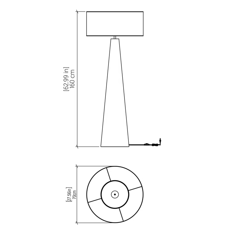 Accord Lighting Cônica 62.4'' Novelty Floor Lamp