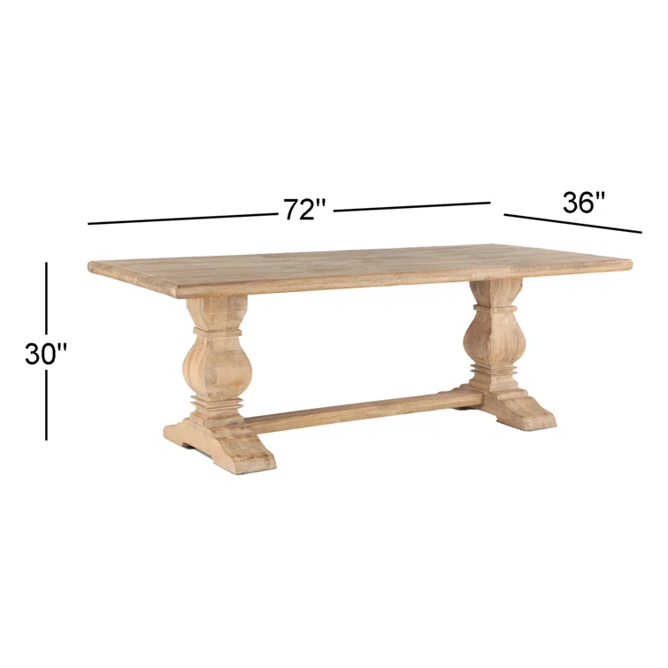 Home Trends & Design Mango Wood Dining Table & Reviews | Perigold