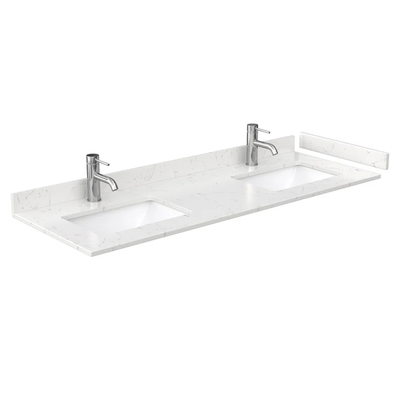 Wyndham Collection Miranda 60" Freestanding Double Bathroom Vanity with Cultured Marble Top