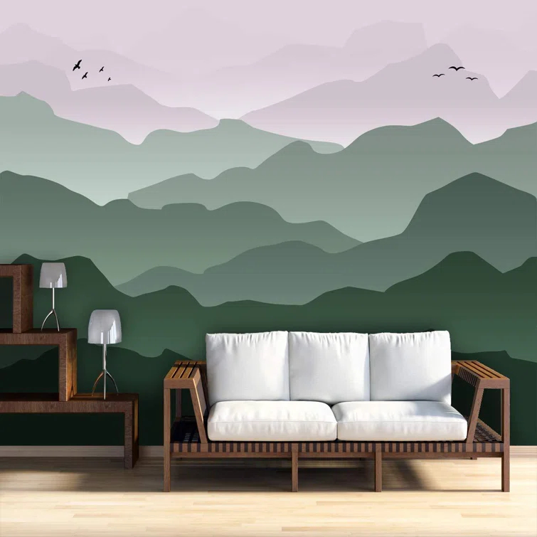 Foundry Select Mountain Wall Decal & Reviews | Wayfair