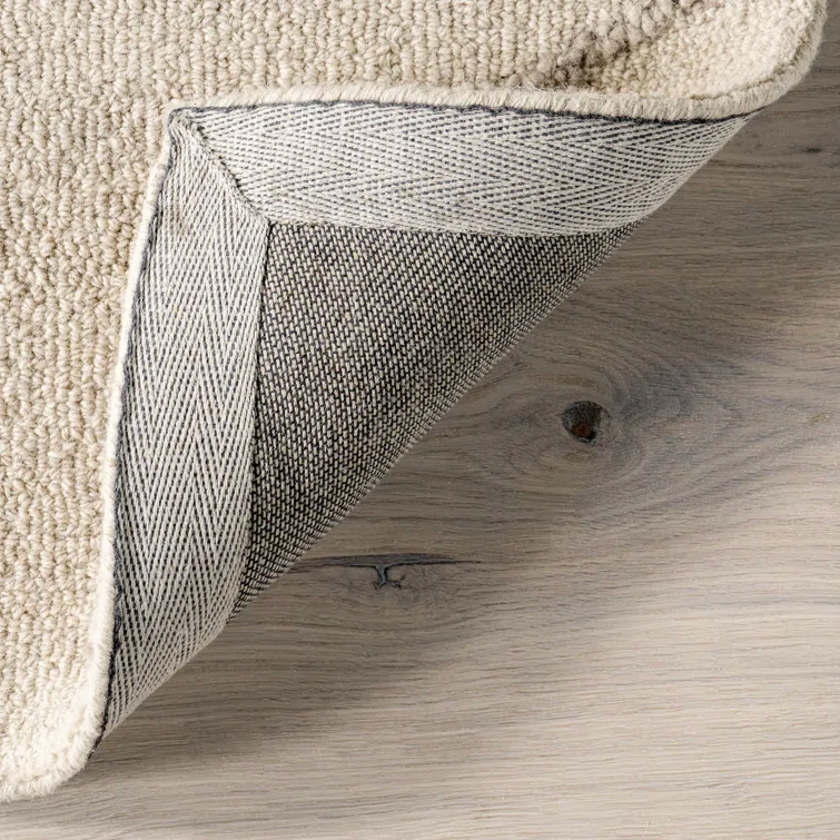 Latitude Run® Mulholland Textured Wool Area Rug Area Rug
