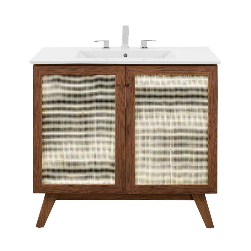 Modway Modway Soma 36'' Free Standing Single Bathroom Vanity with Manufactured Wood Top