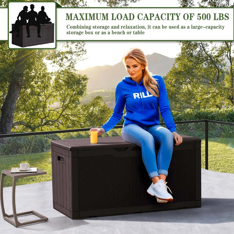 FLOORING CENTER LLC 100 Gallon Resin Deck Box