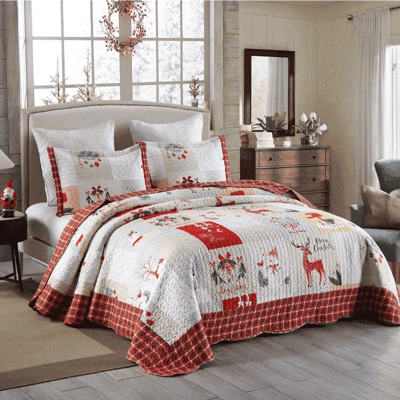 MarCielo Marcielo Lightweight All Season Reversible Comforter Quilt Set with Shams