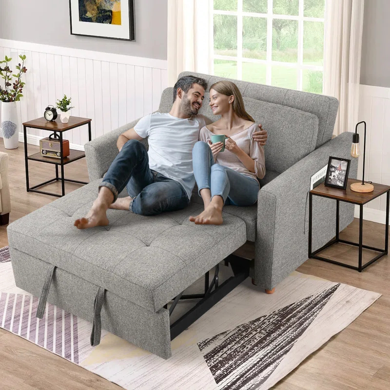 Ebern Designs Meit 49"W Convertible Sleeper Sofa 3-In-1 Reclining Sofa Bed Pull Out Couch Bed