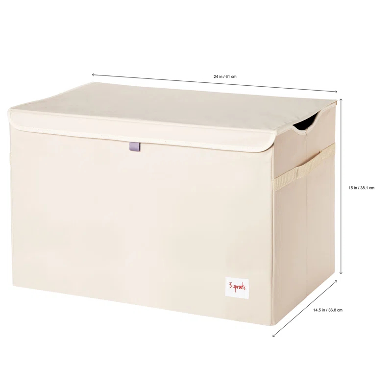 3 Sprouts 3 Sprouts  - Toy Chest Storage Box for Kids Playroom, Whale