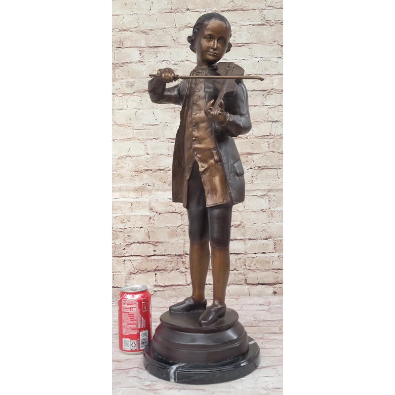 Bloomsbury Market Limited Edition Signed  Numbered By Collett Mozart With Violin Bronze Sculpture