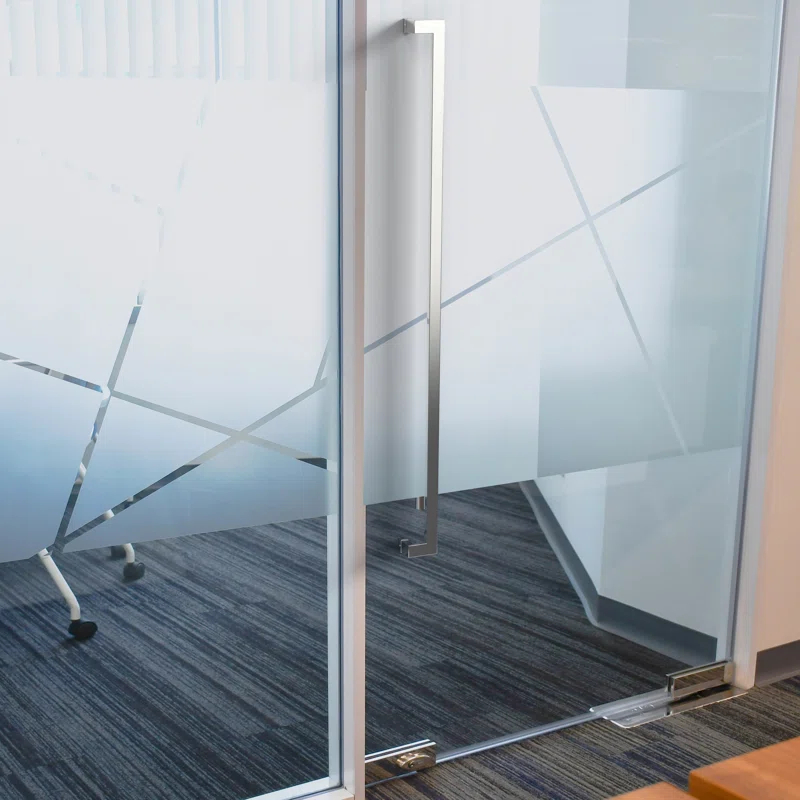 Satin Push/Pull Door Handle - Modern Contemporary Long Stainless Steel Push Pull Door Handle for Home Entrance Glass Shower Wooden Barn & Office Store Shop Doors