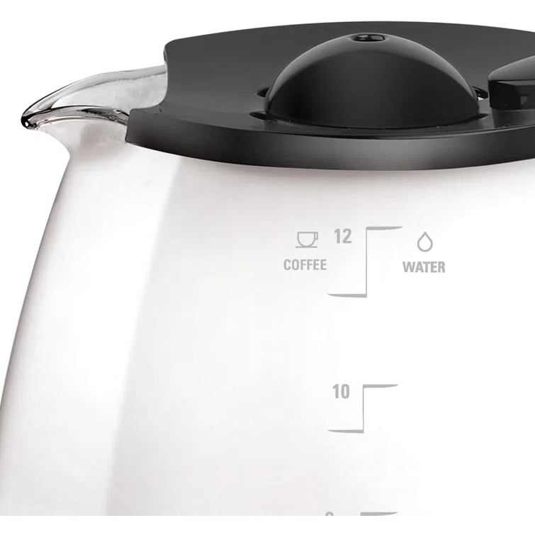 BLACK+DECKER BLACK+DECKER 12-Cup Replacement Carafe, GC3100B, Duralife Glass, Dishwasher-Safe, 2 Extra Lids