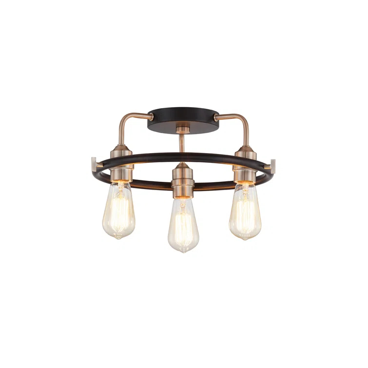 Justice Design Group Nsh-4310 Volta 3 Light 17" Wide Outdoor Semi-Flush Ceiling Fixture -