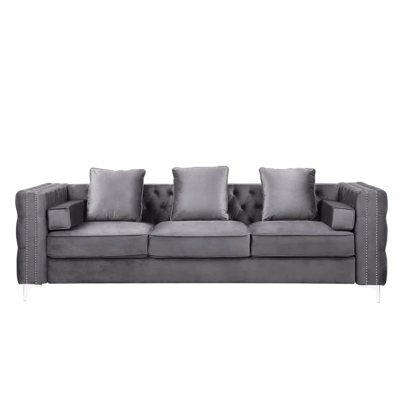Orren Ellis 103'' Velvet Sofa