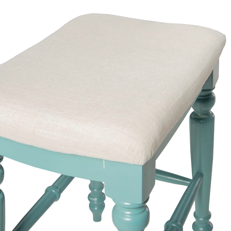 Kelly Clarkson Home Jordyn Backless Upholstered Wood Counter & Bar Stool