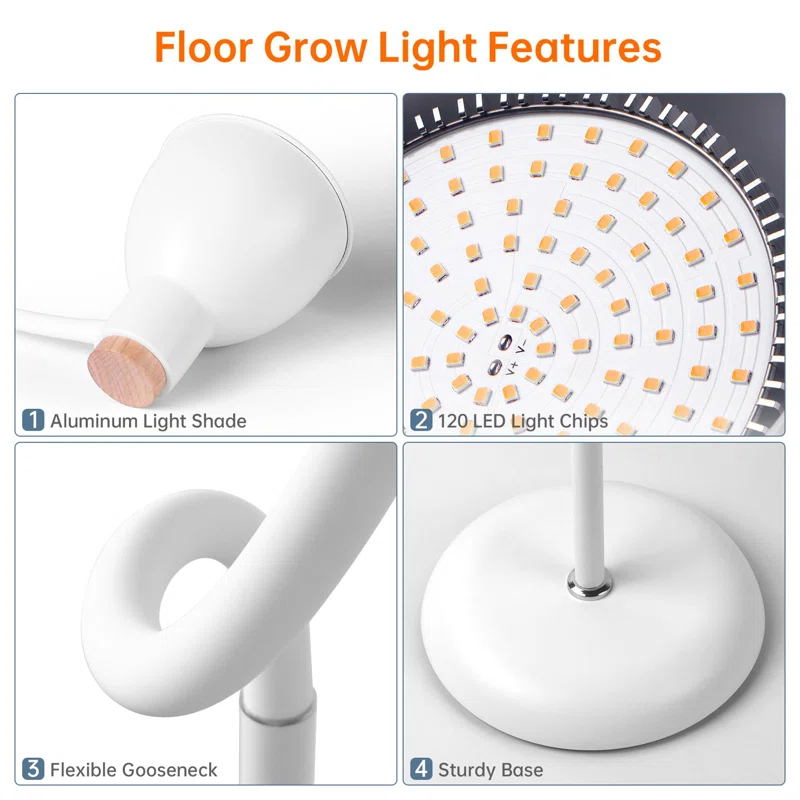 BTERAZ Floor Grow Lights For Indoor Plants Full Spectrum