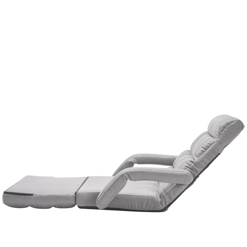 Trule Floor Chair with 5 Adjustable Position and Armrest Floor Gaming Chair Gray